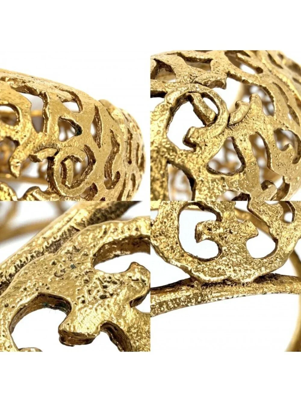 Chanel Big Bangle CC Logo Bracelet 2 5 Gold